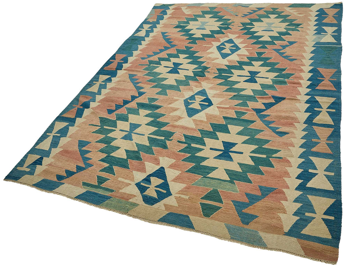 6x9 Handwoven Turkish Kilim Rug - 50562