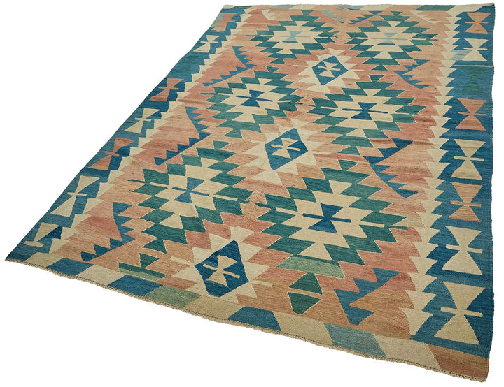 6x9 Handwoven Turkish Kilim Rug - 50562