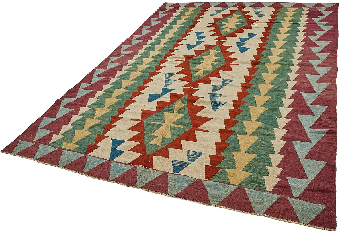7x11 Handwoven Turkish Kilim Rug - 50566