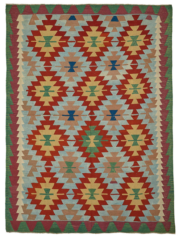 6x9 Handwoven Turkish Kilim Rug - 50570