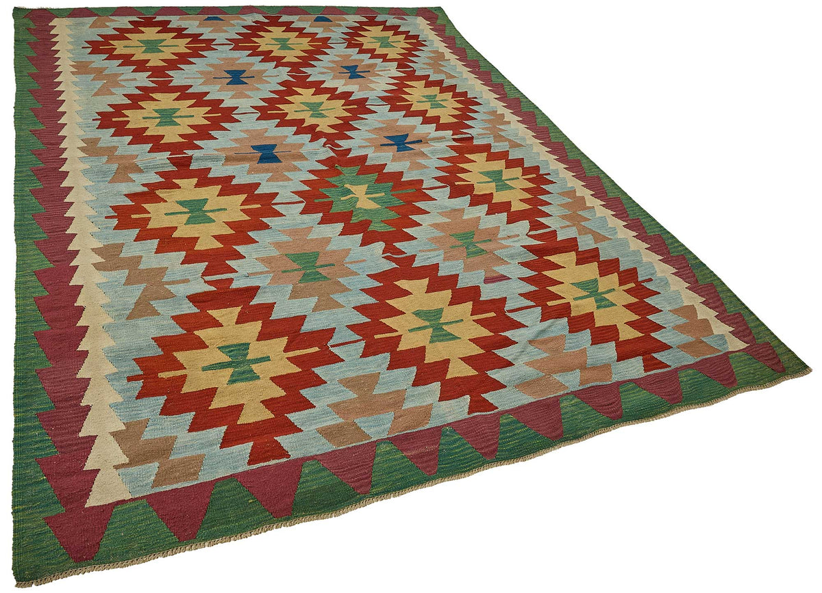 6x9 Handwoven Turkish Kilim Rug - 50570