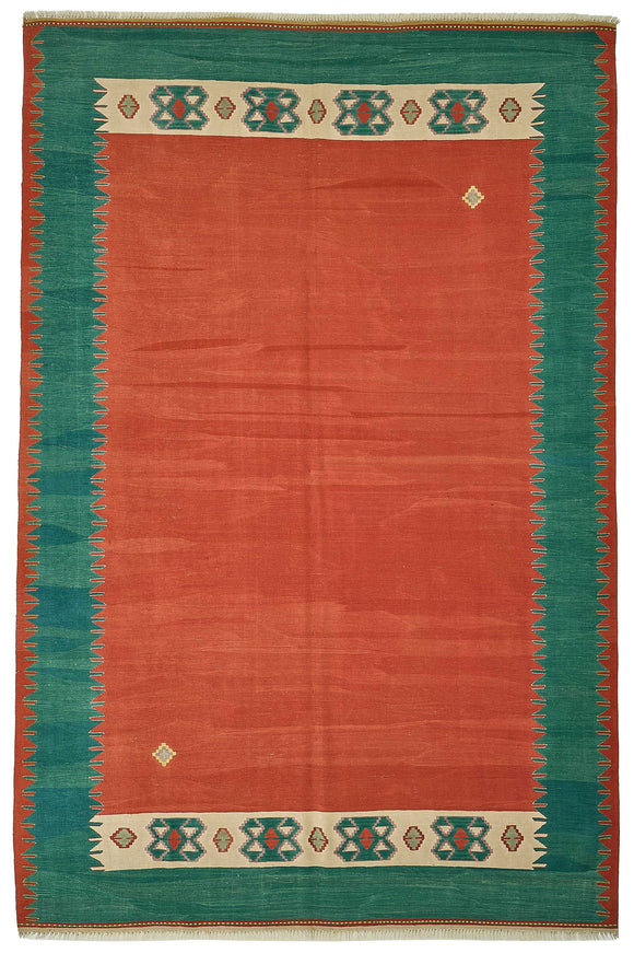 6x9 Handwoven Turkish Kilim Rug - 50572