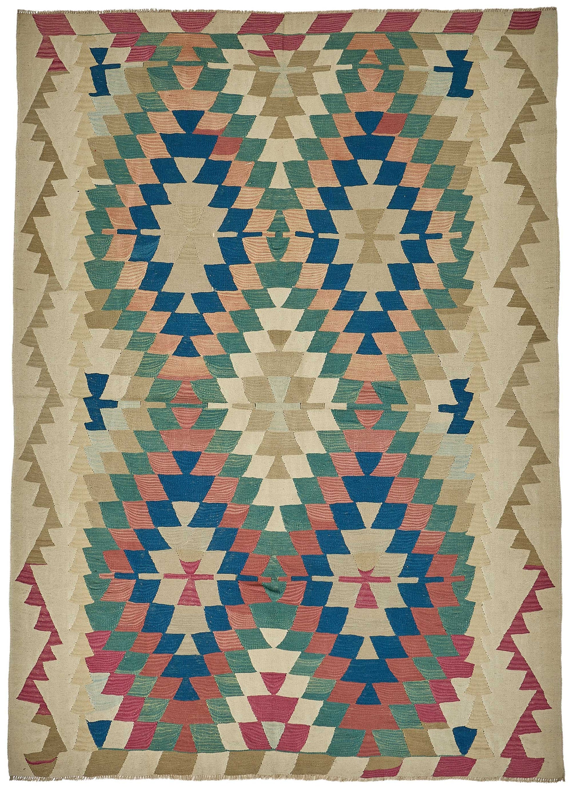7x10 Handwoven Turkish Kilim Rug - 50573