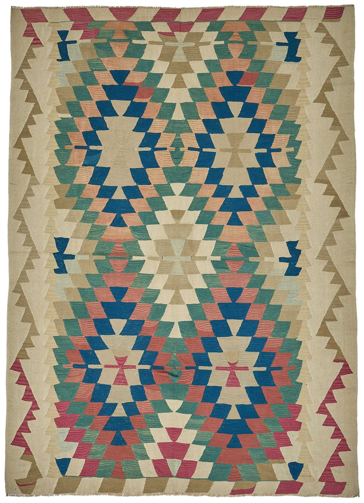 7x10 Handwoven Turkish Kilim Rug - 50573