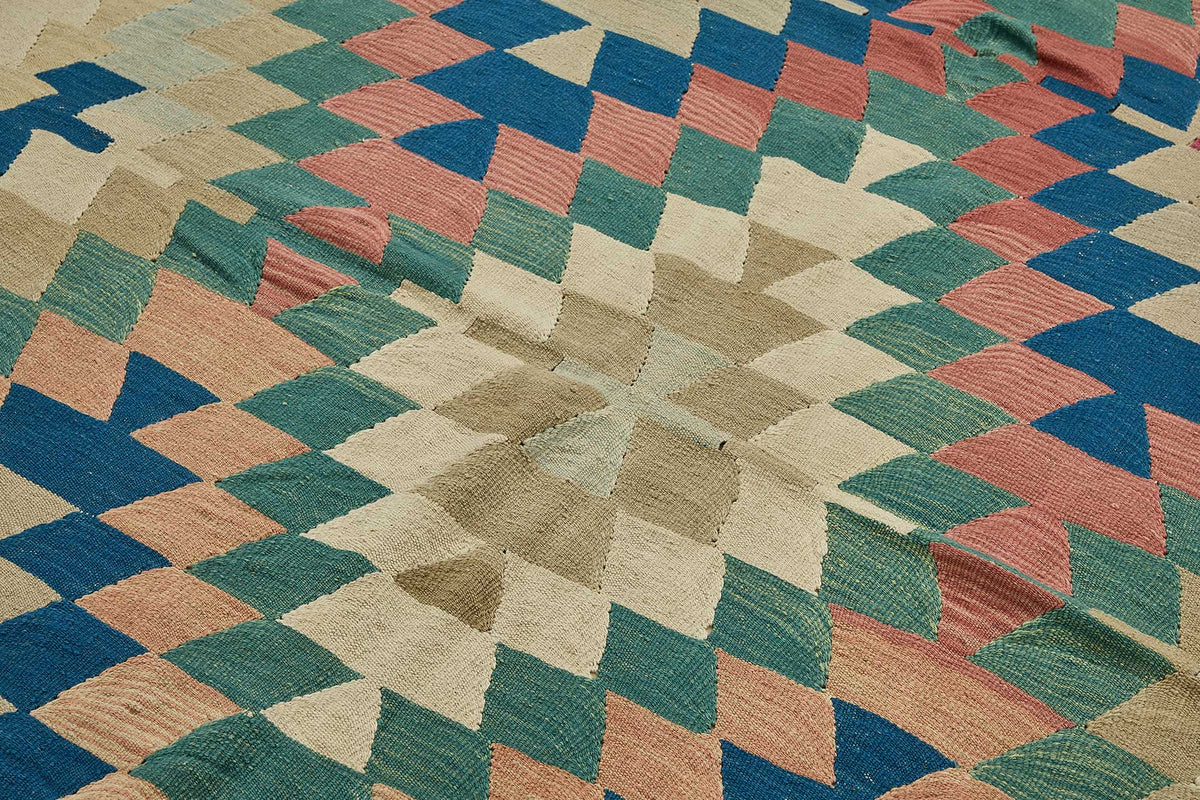 7x10 Handwoven Turkish Kilim Rug - 50573