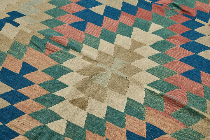 7x10 Handwoven Turkish Kilim Rug - 50573