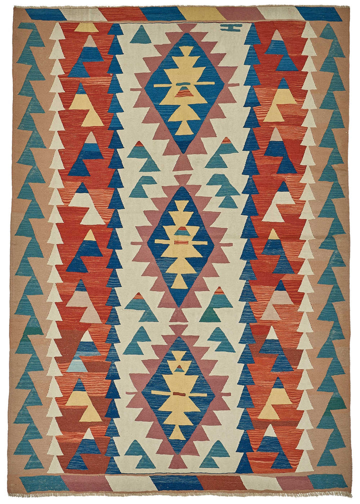 6x9 Handwoven Turkish Kilim Rug - 50576