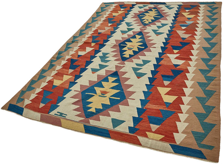 6x9 Handwoven Turkish Kilim Rug - 50576