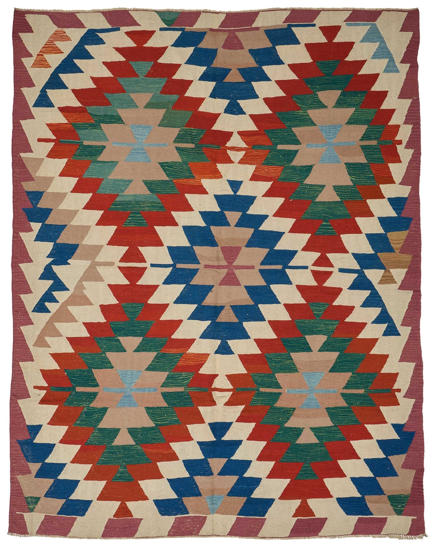 7x9 Handwoven Turkish Kilim Rug - 50577