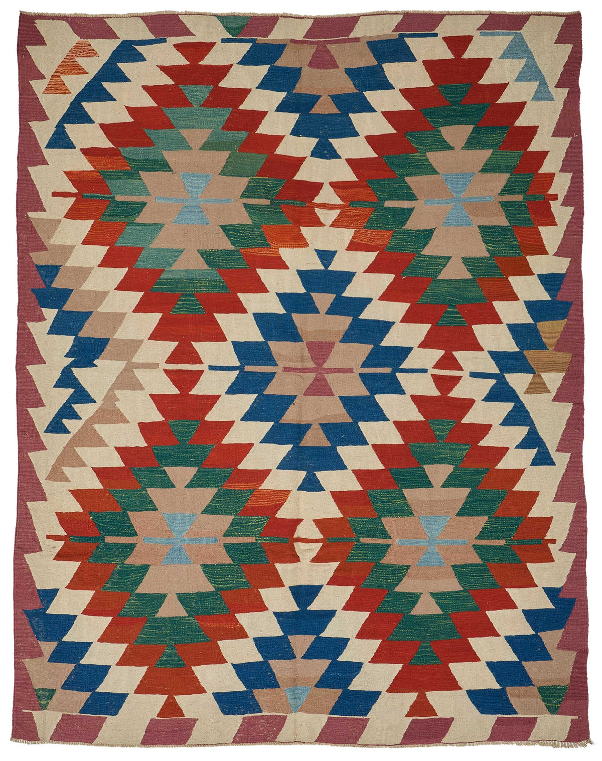 7x9 Handwoven Turkish Kilim Rug - 50577