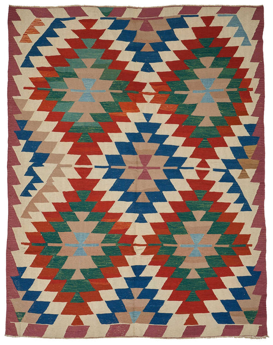 7x9 Handwoven Turkish Kilim Rug - 50577
