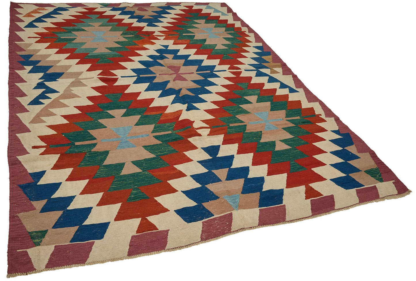 7x9 Handwoven Turkish Kilim Rug - 50577