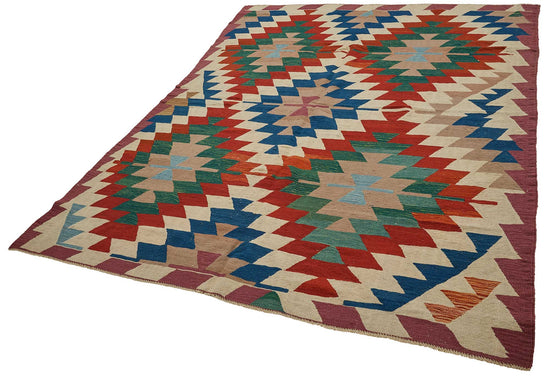 7x9 Handwoven Turkish Kilim Rug - 50577