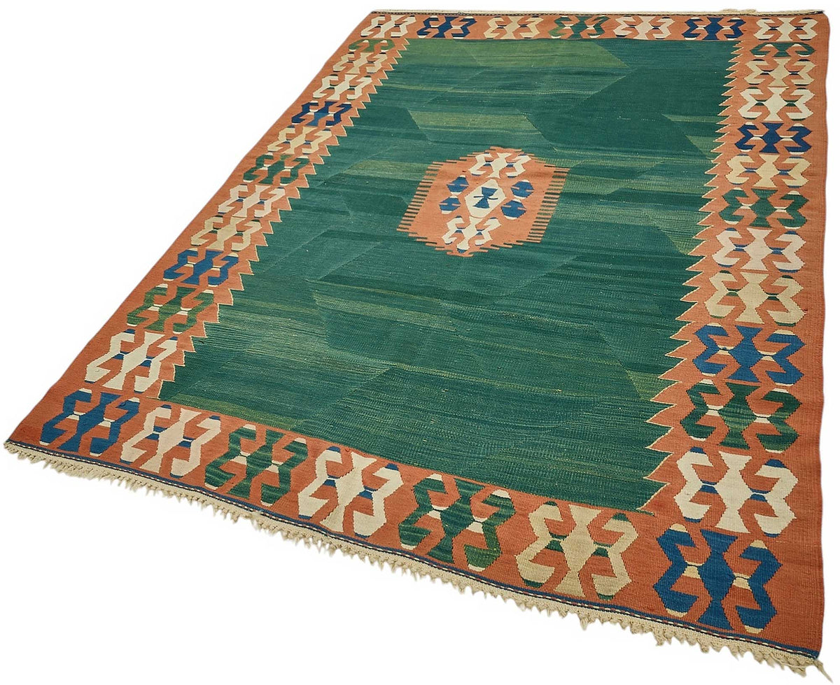 5x7 Handwoven Turkish Kilim Rug - 50578