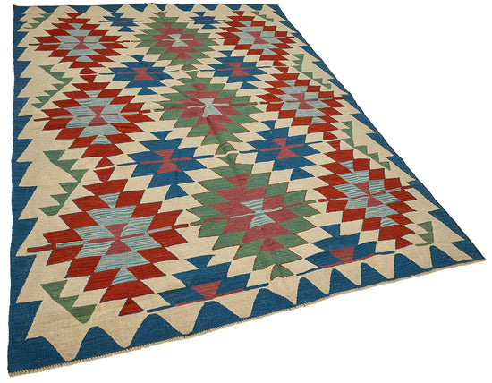 6x8 Handwoven Turkish Kilim Rug - 50579