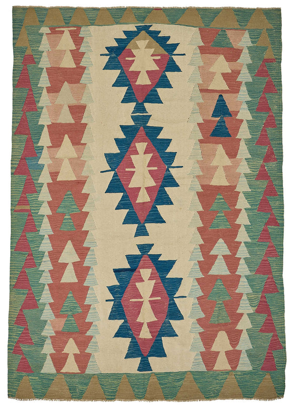 6x9 Handwoven Turkish Kilim Rug - 50580