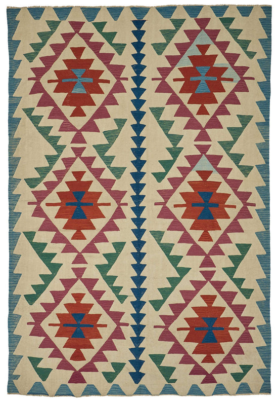 6x9 Handwoven Turkish Kilim Rug - 50581