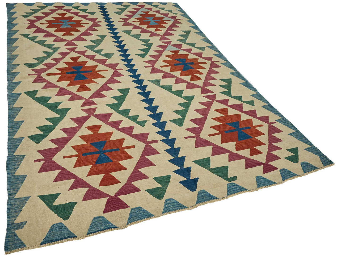 6x9 Handwoven Turkish Kilim Rug - 50581