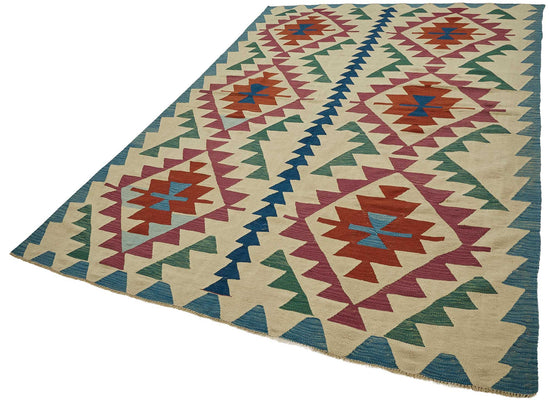 6x9 Handwoven Turkish Kilim Rug - 50581