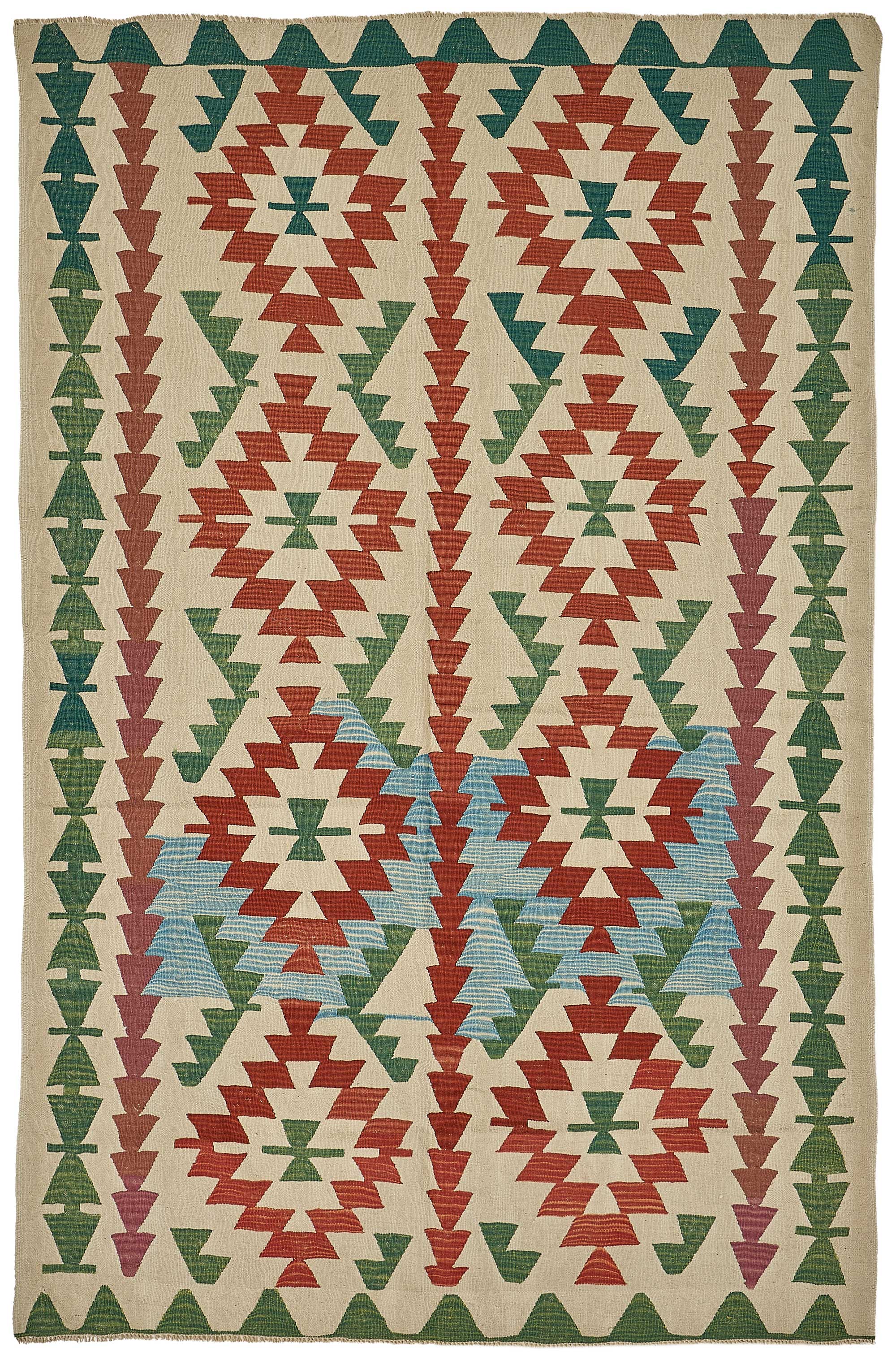 6x9 Handwoven Turkish Kilim Rug - 50582