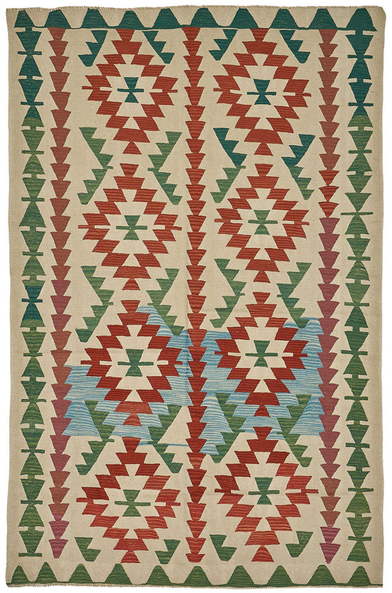 6x9 Handwoven Turkish Kilim Rug - 50582