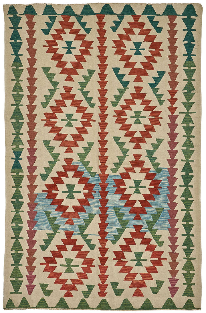 6x9 Handwoven Turkish Kilim Rug - 50582