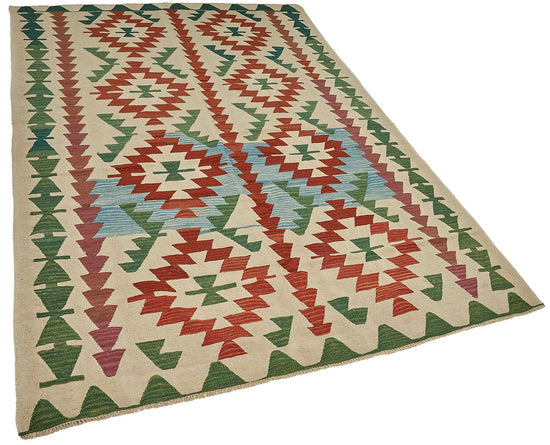 6x9 Handwoven Turkish Kilim Rug - 50582