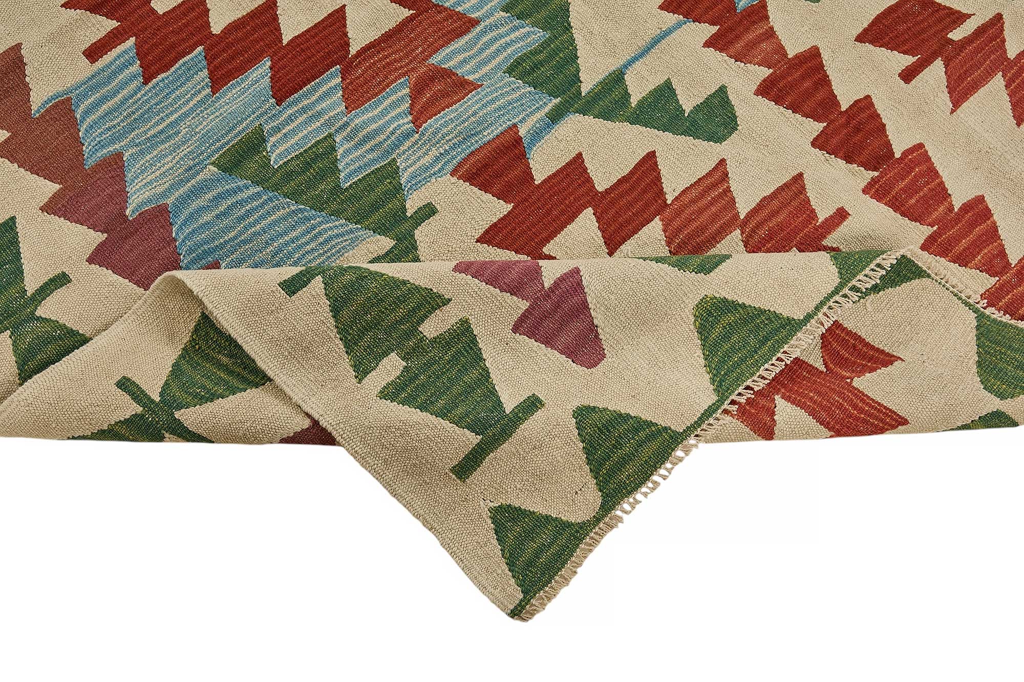 6x9 Handwoven Turkish Kilim Rug - 50582