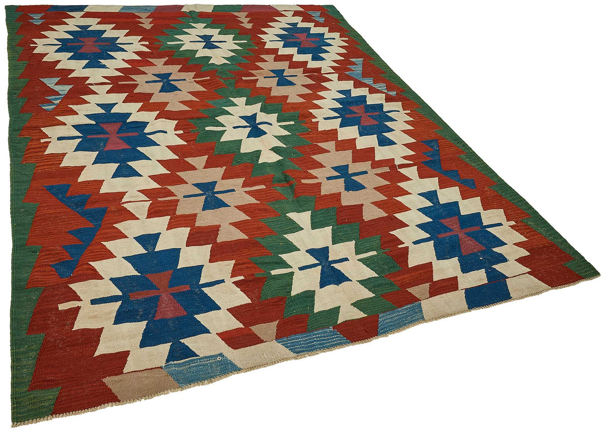 6x8 Handwoven Turkish Kilim Rug - 50583