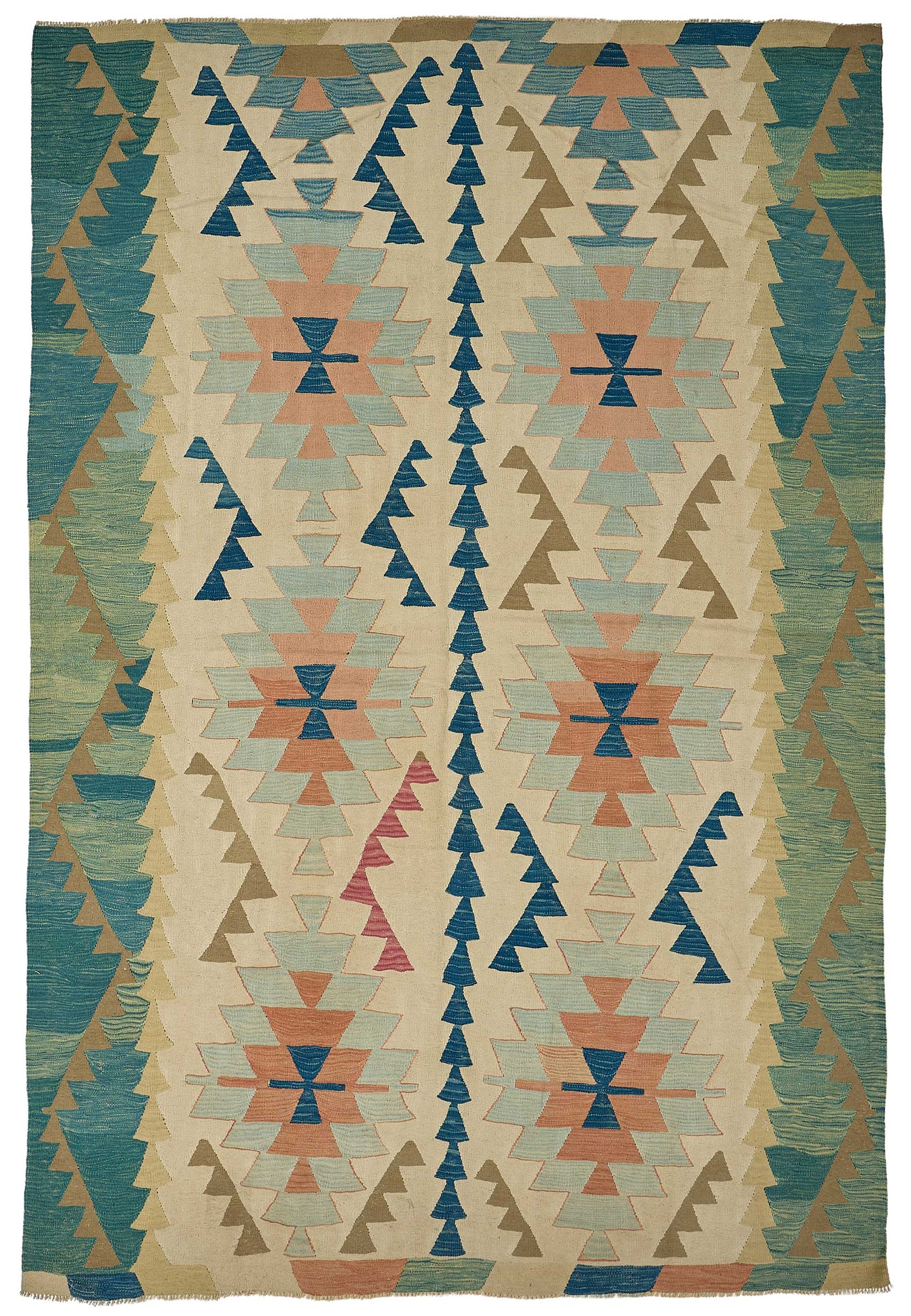 7x10 Handwoven Turkish Kilim Rug - 50584