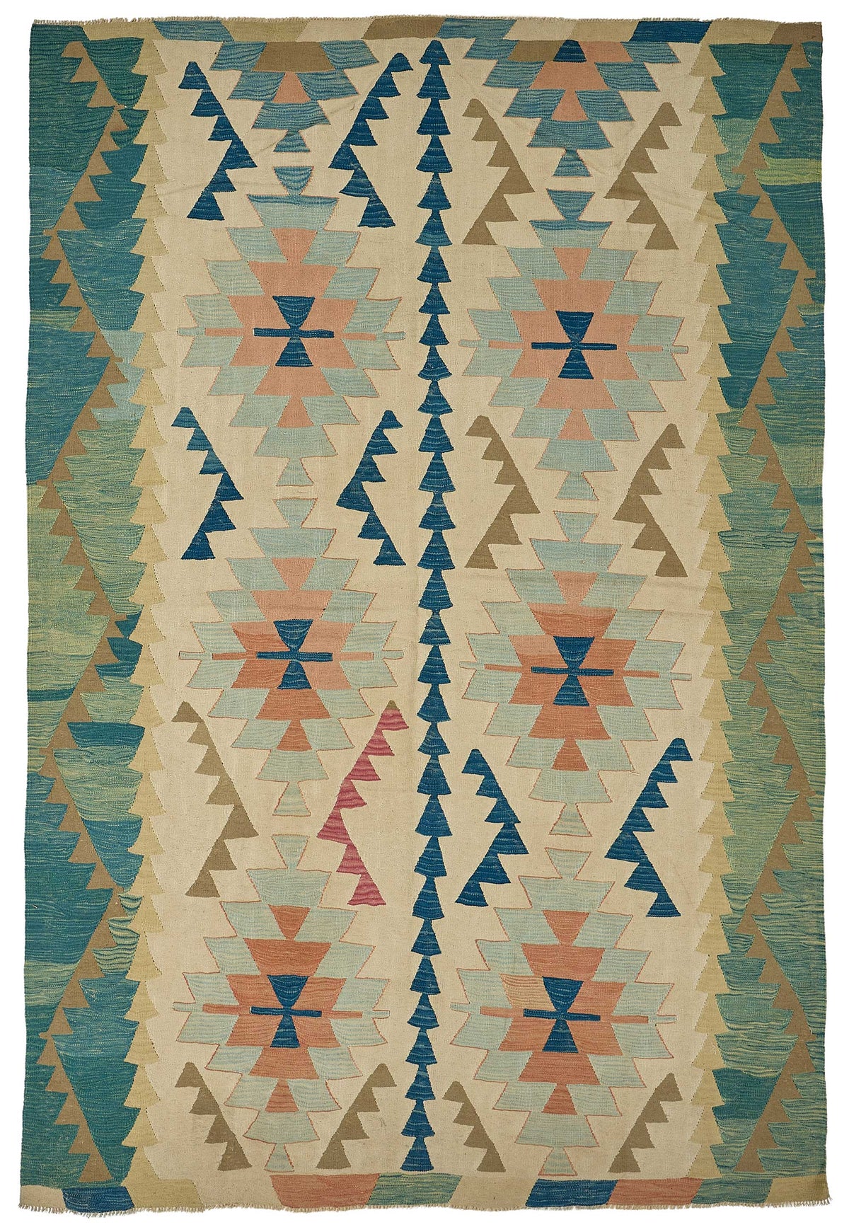 7x10 Handwoven Turkish Kilim Rug - 50584