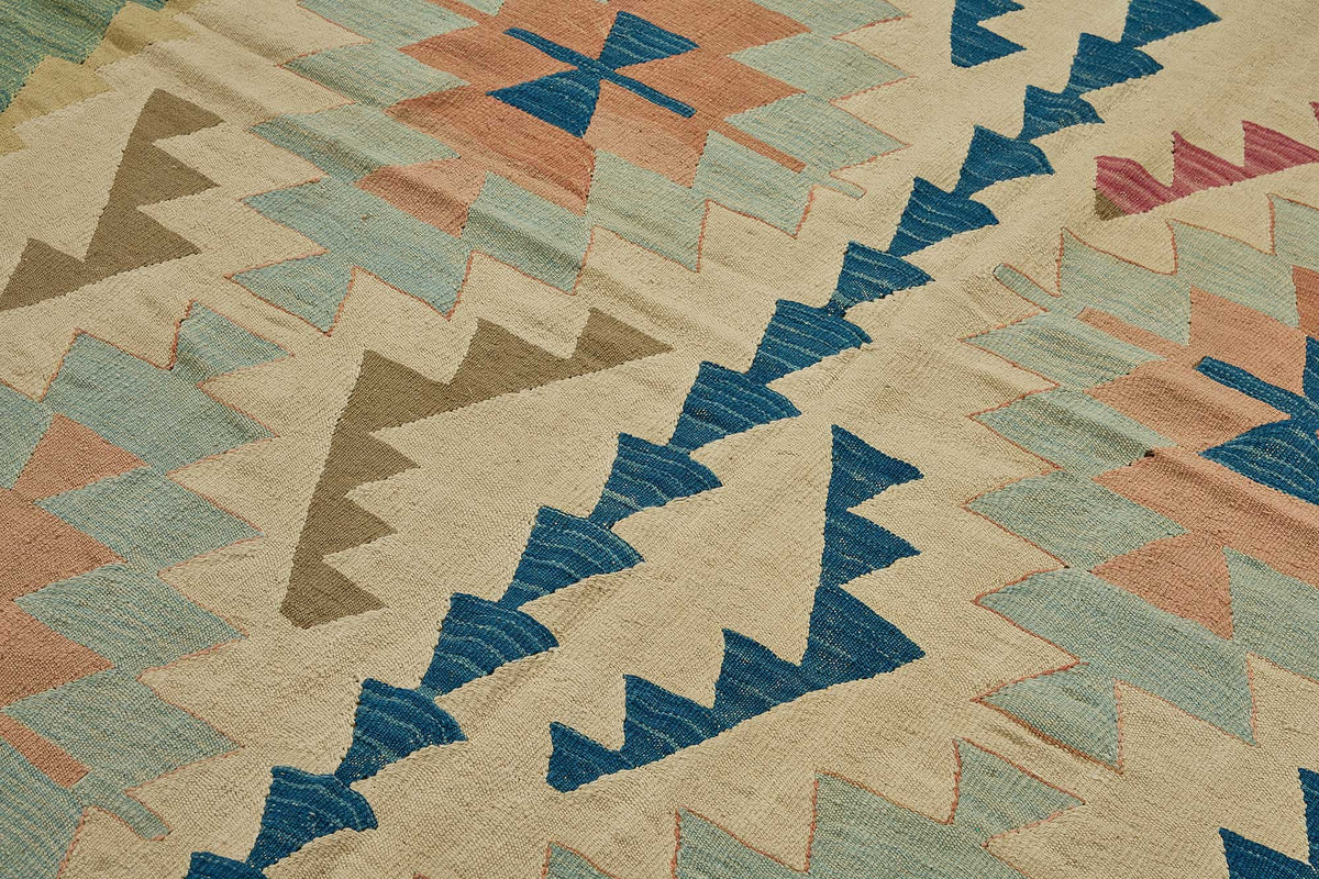 7x10 Handwoven Turkish Kilim Rug - 50584
