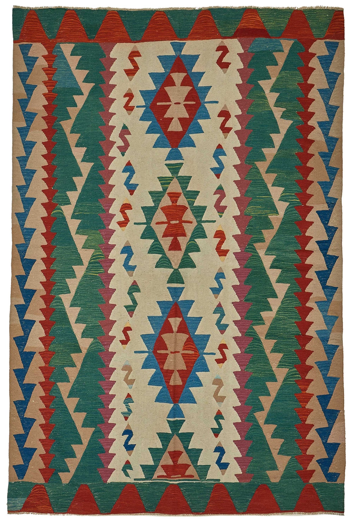 6x9 Handwoven Turkish Kilim Rug - 50586