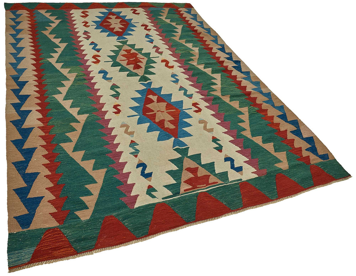6x9 Handwoven Turkish Kilim Rug - 50586
