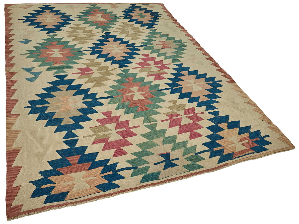 6x9 Handwoven Turkish Kilim Rug - 50587
