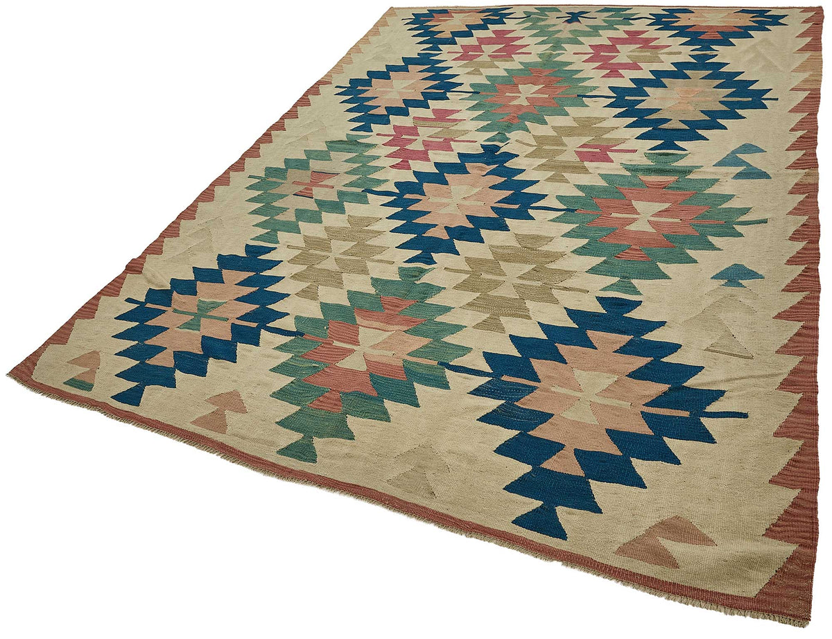 6x9 Handwoven Turkish Kilim Rug - 50587