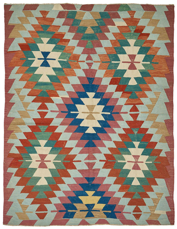 6x9 Handwoven Turkish Kilim Rug - 50588