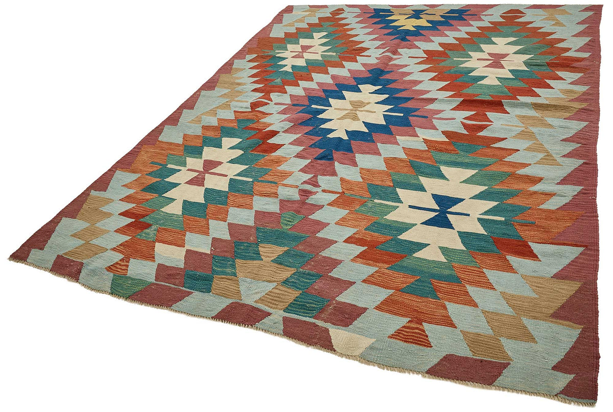 6x9 Handwoven Turkish Kilim Rug - 50588
