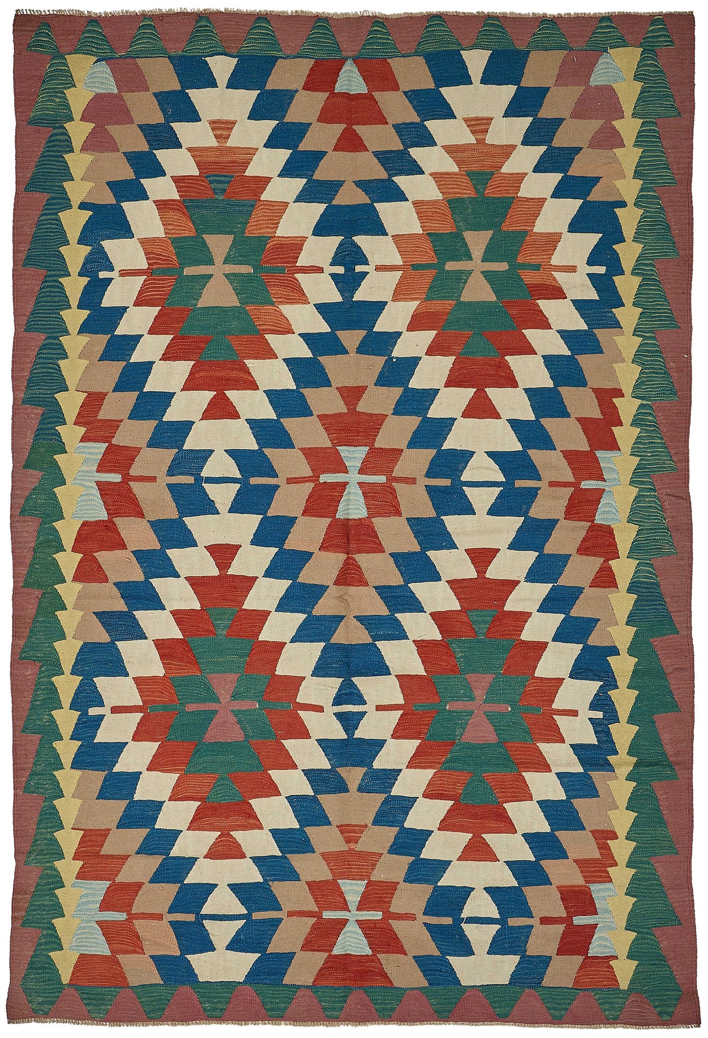7x10 Handwoven Turkish Kilim Rug - 50589