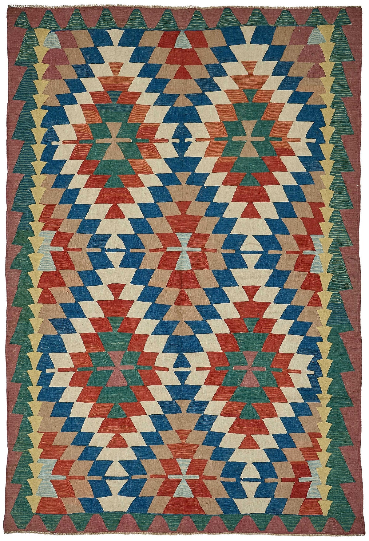 7x10 Handwoven Turkish Kilim Rug - 50589