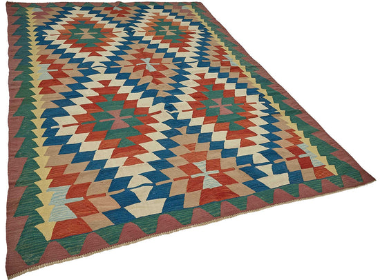 7x10 Handwoven Turkish Kilim Rug - 50589