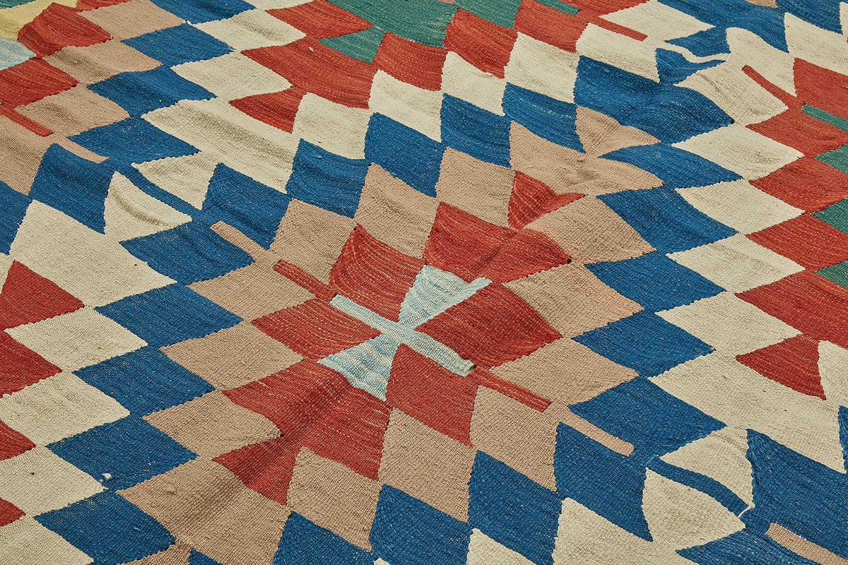 7x10 Handwoven Turkish Kilim Rug - 50589