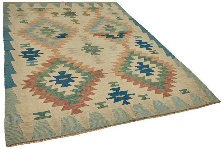 6x9 Handwoven Turkish Kilim Rug - 50591