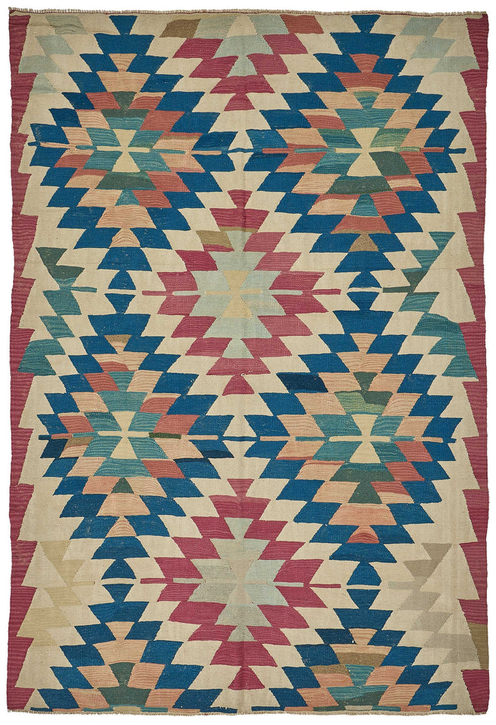 6x9 Handwoven Turkish Kilim Rug - 50592