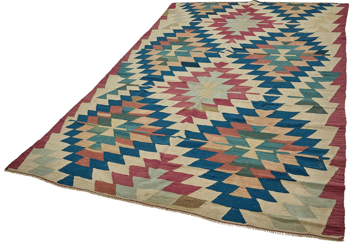 6x9 Handwoven Turkish Kilim Rug - 50592