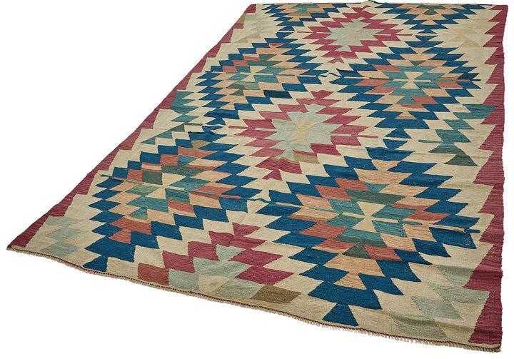 6x9 Handwoven Turkish Kilim Rug - 50592