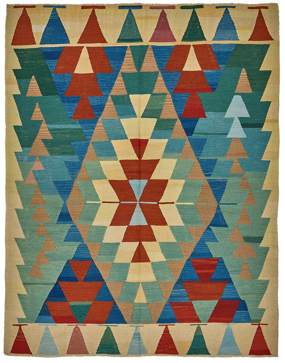 6x7 Handwoven Turkish Kilim Rug - 50593