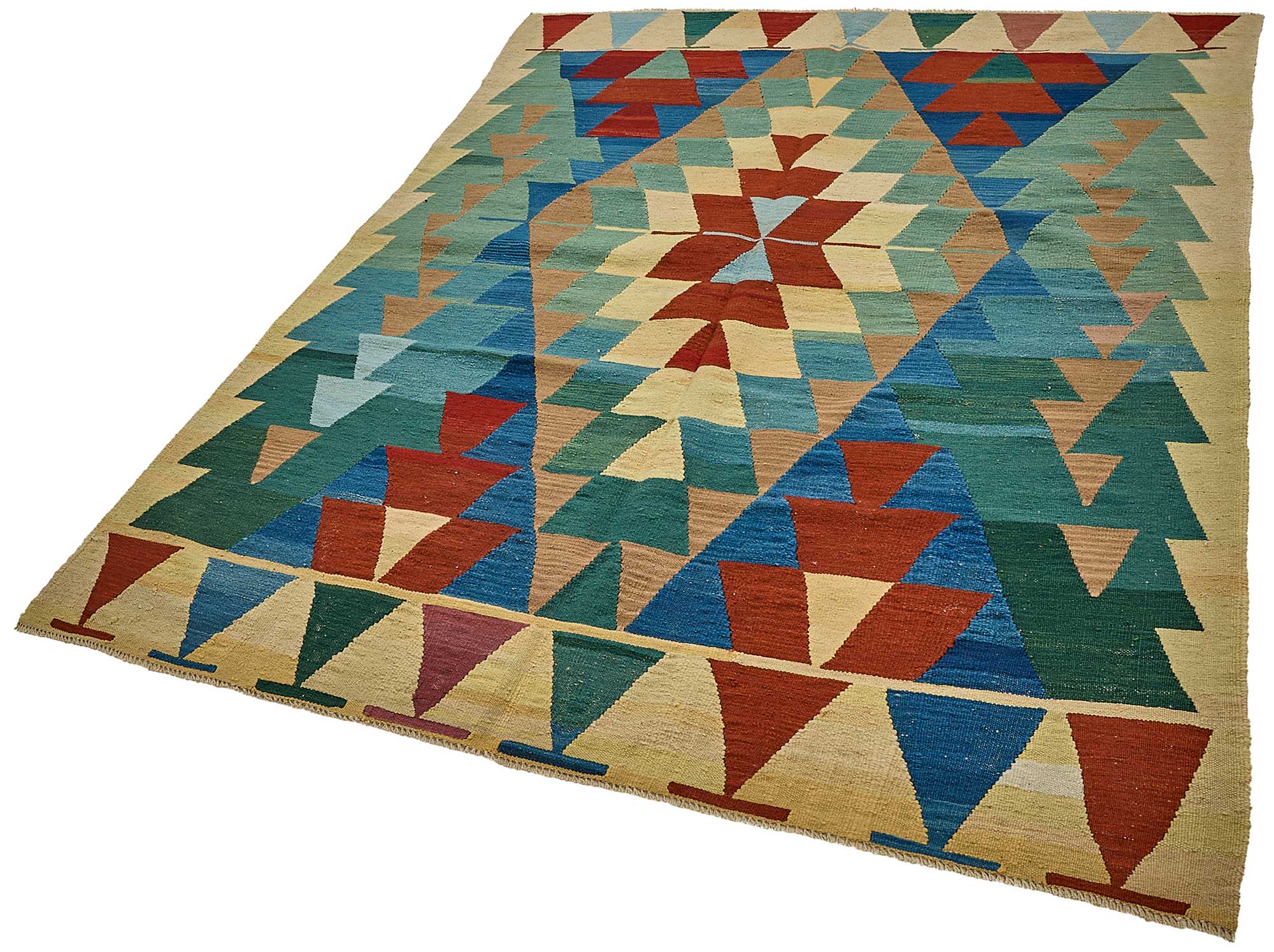 6x7 Handwoven Turkish Kilim Rug - 50593