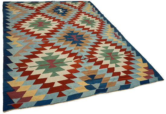 6x9 Handwoven Turkish Kilim Rug - 50596