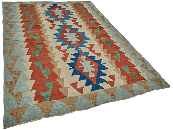 6x9 Handwoven Turkish Kilim Rug - 50597